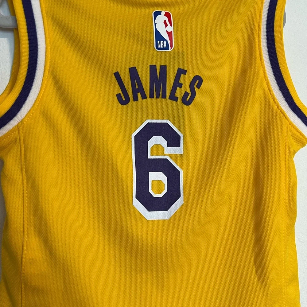 Nike Kids Lakers Gold Basketball Jersey - Picture 4 of 8